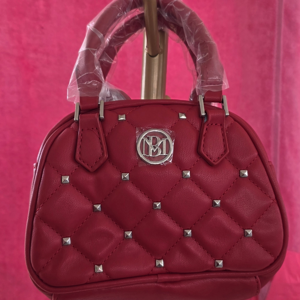 Studio Badgley Mischka Crossbody Dome With Studs. Color Is Red